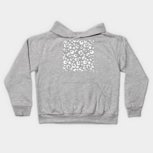 Gray Handmade Leopard Texture Kids Hoodie